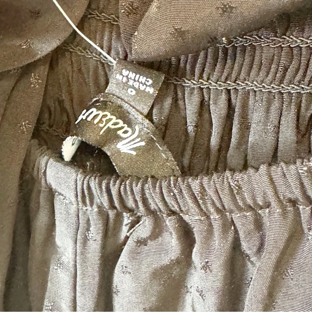 Madewell Lucie Tie-Back Long-Sleeve Jumpsuit in Black Star Jacquard Size 0 US - Picture 7 of 7